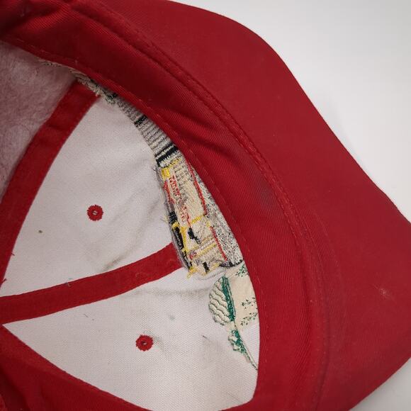 Union Pacific Snapback Hat Red One Size Adjustable Embroidered Railroad - Picture 8 of 10